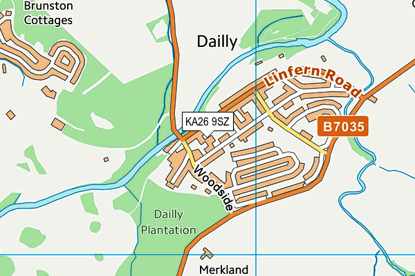 KA26 9SZ map - OS VectorMap District (Ordnance Survey)