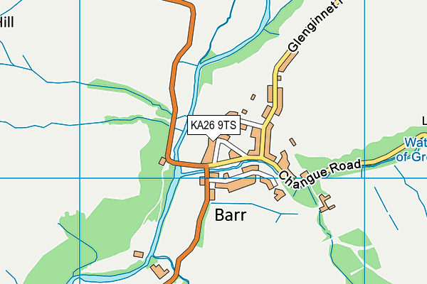 KA26 9TS map - OS VectorMap District (Ordnance Survey)
