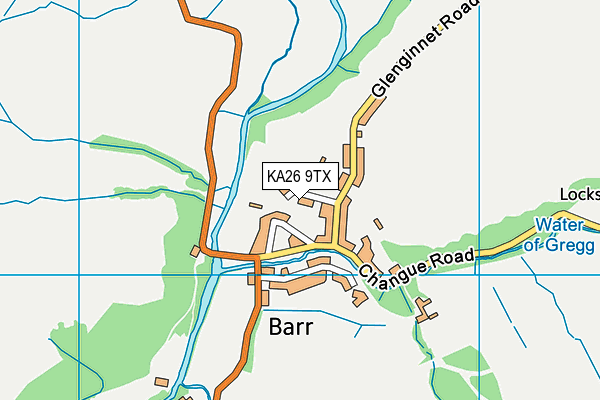 KA26 9TX map - OS VectorMap District (Ordnance Survey)