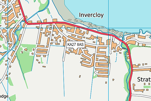 KA27 8AS map - OS VectorMap District (Ordnance Survey)