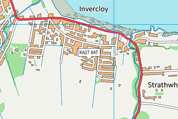 KA27 8AT map - OS VectorMap District (Ordnance Survey)