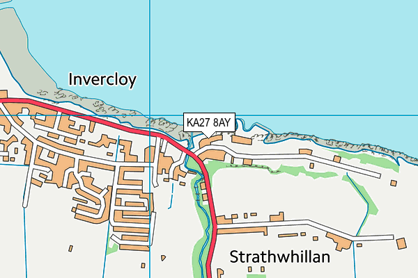 KA27 8AY map - OS VectorMap District (Ordnance Survey)