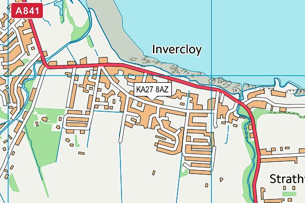KA27 8AZ map - OS VectorMap District (Ordnance Survey)