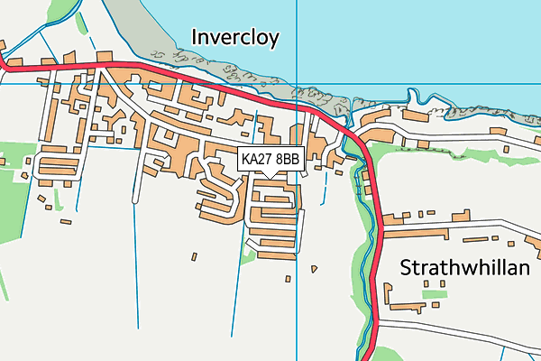 KA27 8BB map - OS VectorMap District (Ordnance Survey)
