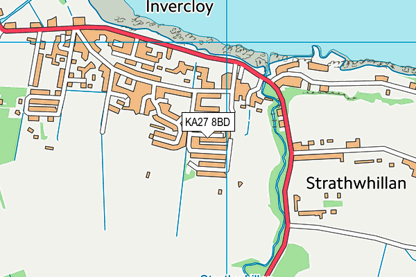 KA27 8BD map - OS VectorMap District (Ordnance Survey)