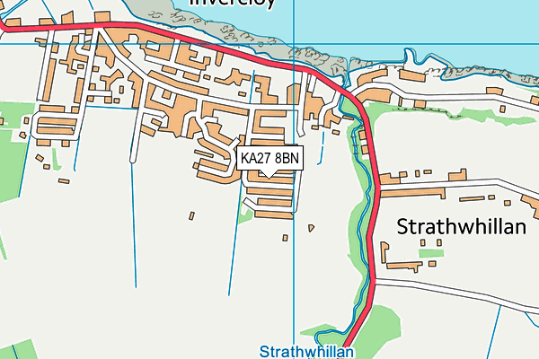 KA27 8BN map - OS VectorMap District (Ordnance Survey)