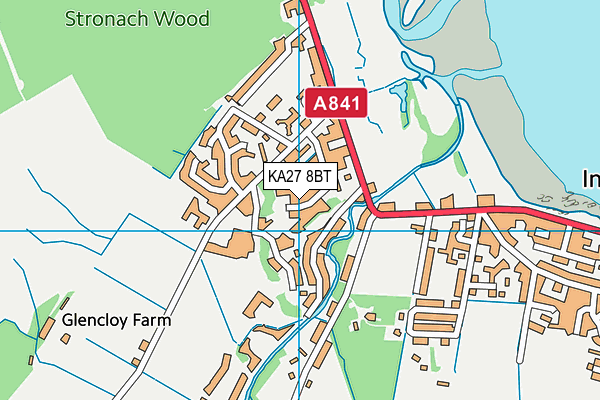 KA27 8BT map - OS VectorMap District (Ordnance Survey)