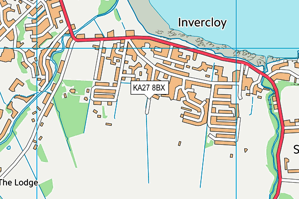 KA27 8BX map - OS VectorMap District (Ordnance Survey)