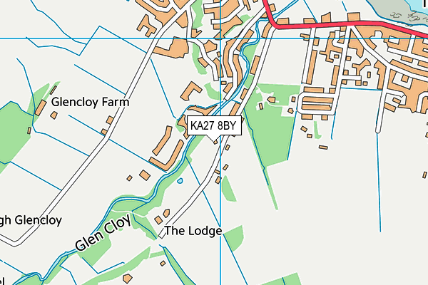 KA27 8BY map - OS VectorMap District (Ordnance Survey)