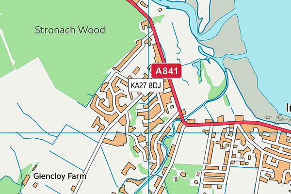 KA27 8DJ map - OS VectorMap District (Ordnance Survey)