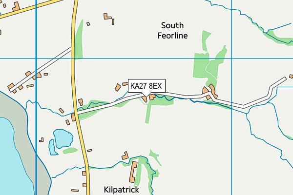 KA27 8EX map - OS VectorMap District (Ordnance Survey)