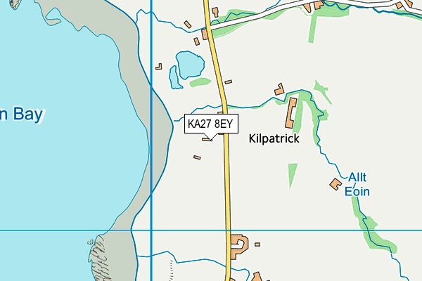 KA27 8EY map - OS VectorMap District (Ordnance Survey)