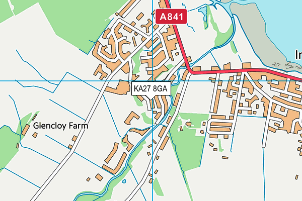 KA27 8GA map - OS VectorMap District (Ordnance Survey)