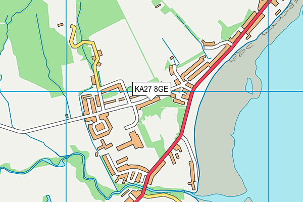 KA27 8GE map - OS VectorMap District (Ordnance Survey)