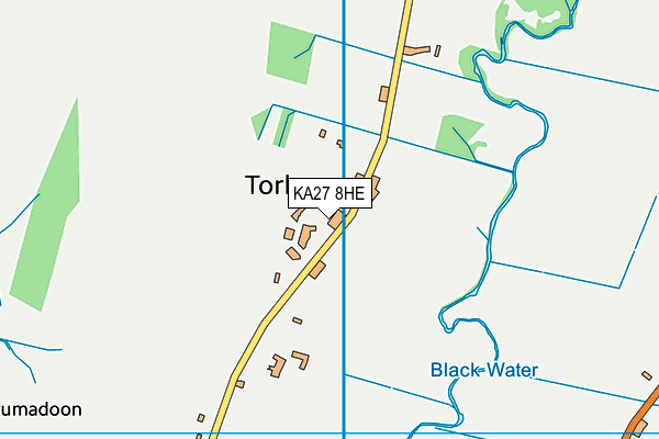 KA27 8HE map - OS VectorMap District (Ordnance Survey)