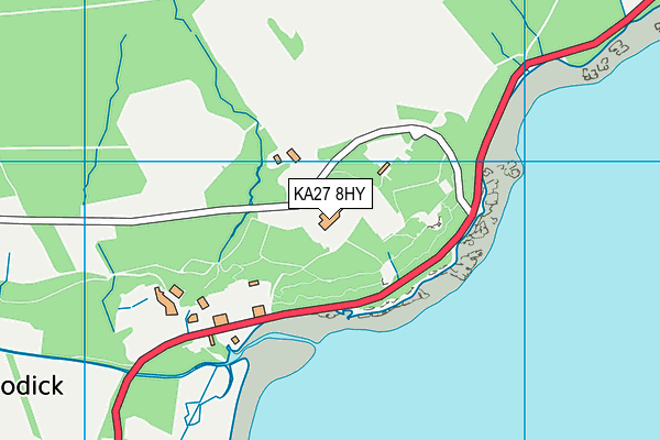 KA27 8HY map - OS VectorMap District (Ordnance Survey)