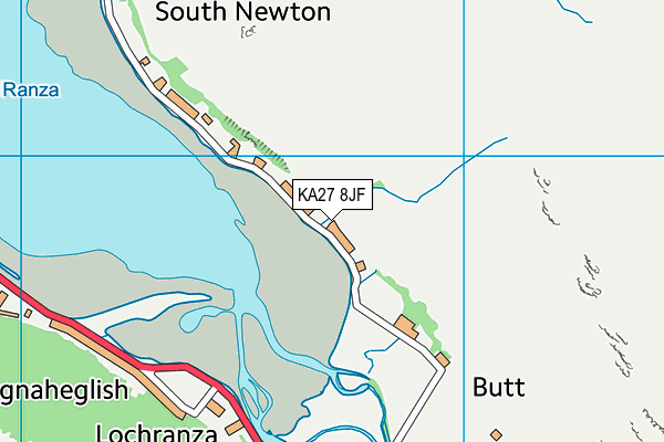 KA27 8JF map - OS VectorMap District (Ordnance Survey)
