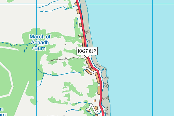 KA27 8JP map - OS VectorMap District (Ordnance Survey)