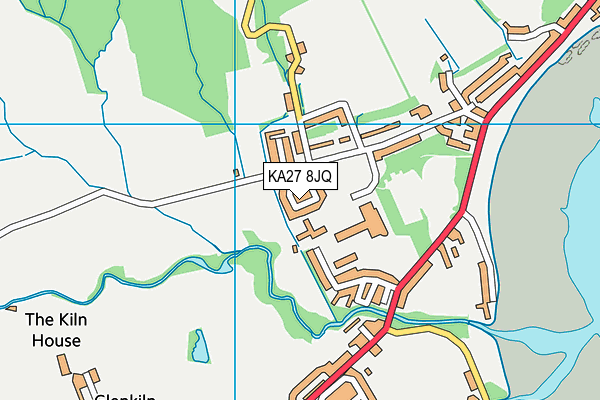 KA27 8JQ map - OS VectorMap District (Ordnance Survey)