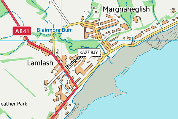 KA27 8JY map - OS VectorMap District (Ordnance Survey)