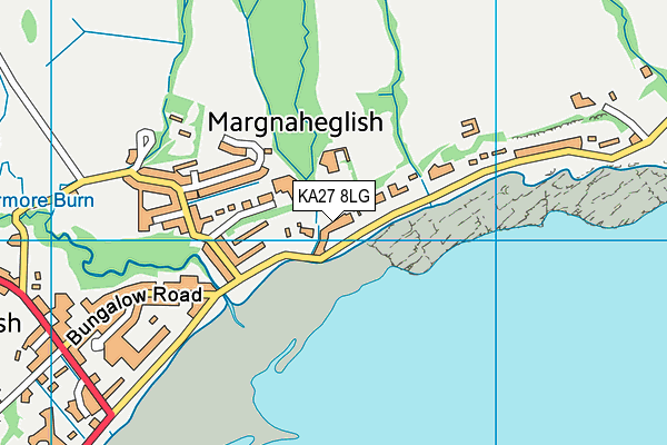 KA27 8LG map - OS VectorMap District (Ordnance Survey)