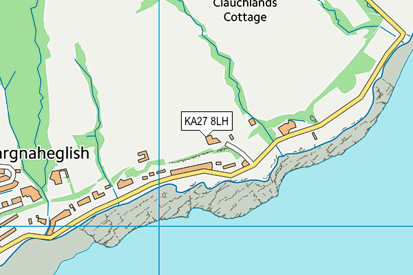 KA27 8LH map - OS VectorMap District (Ordnance Survey)
