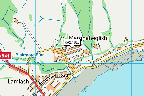KA27 8LJ map - OS VectorMap District (Ordnance Survey)