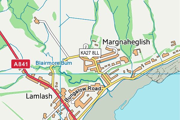 KA27 8LL map - OS VectorMap District (Ordnance Survey)