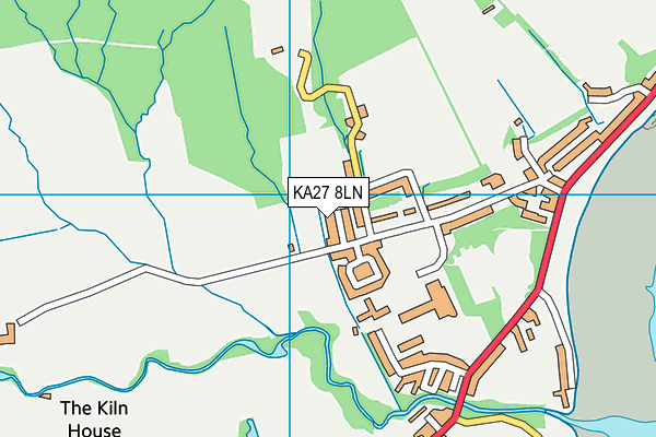 KA27 8LN map - OS VectorMap District (Ordnance Survey)