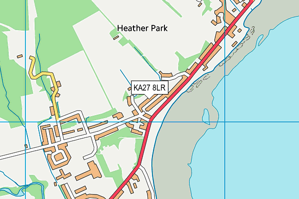 KA27 8LR map - OS VectorMap District (Ordnance Survey)