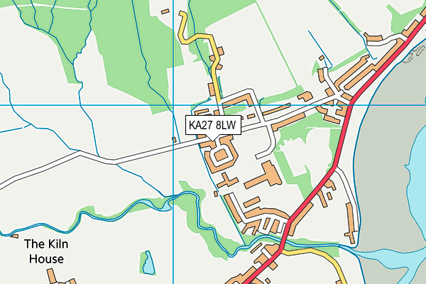 KA27 8LW map - OS VectorMap District (Ordnance Survey)