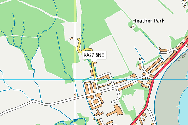 KA27 8NE map - OS VectorMap District (Ordnance Survey)
