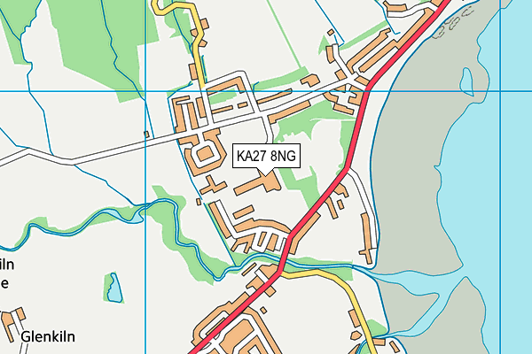 KA27 8NG map - OS VectorMap District (Ordnance Survey)