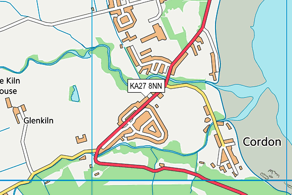 KA27 8NN map - OS VectorMap District (Ordnance Survey)