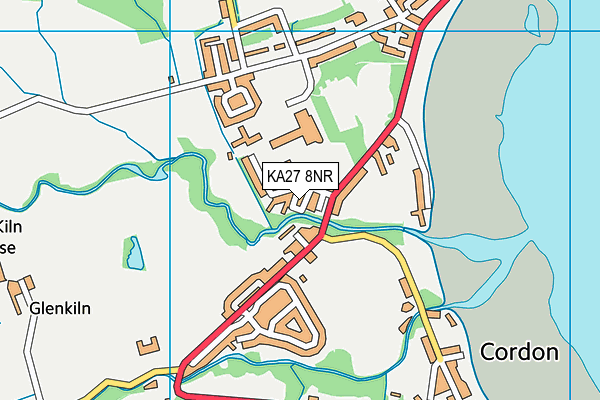 KA27 8NR map - OS VectorMap District (Ordnance Survey)