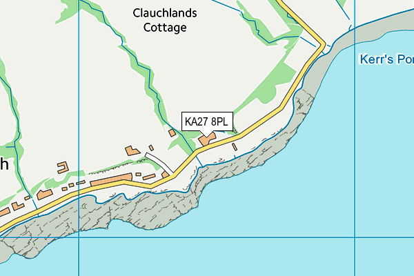 KA27 8PL map - OS VectorMap District (Ordnance Survey)