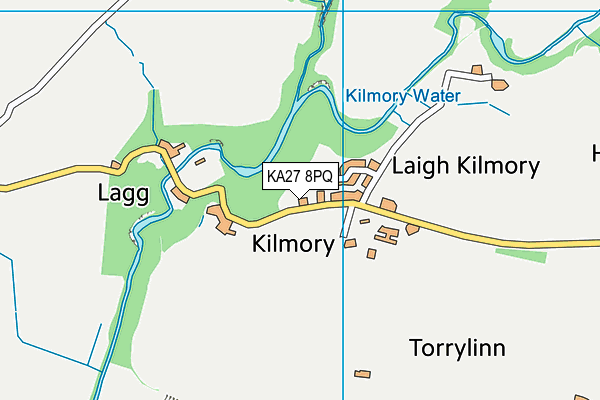 KA27 8PQ map - OS VectorMap District (Ordnance Survey)