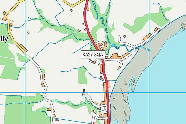 KA27 8QA map - OS VectorMap District (Ordnance Survey)