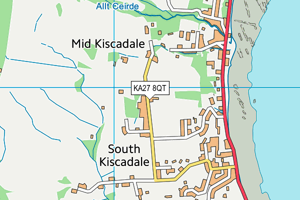 KA27 8QT map - OS VectorMap District (Ordnance Survey)