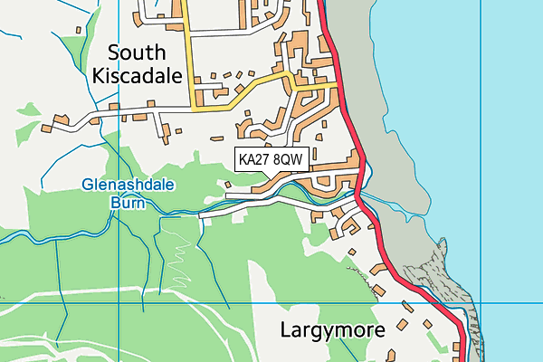 KA27 8QW map - OS VectorMap District (Ordnance Survey)