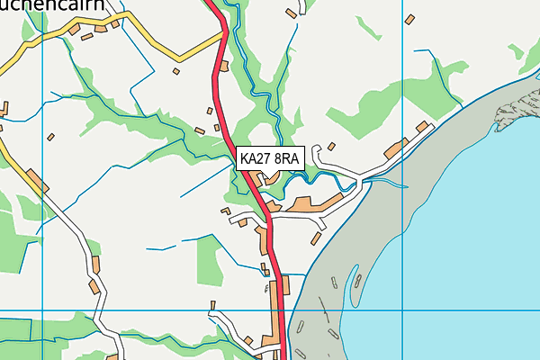 KA27 8RA map - OS VectorMap District (Ordnance Survey)