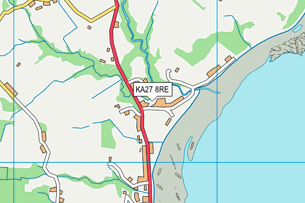 KA27 8RE map - OS VectorMap District (Ordnance Survey)