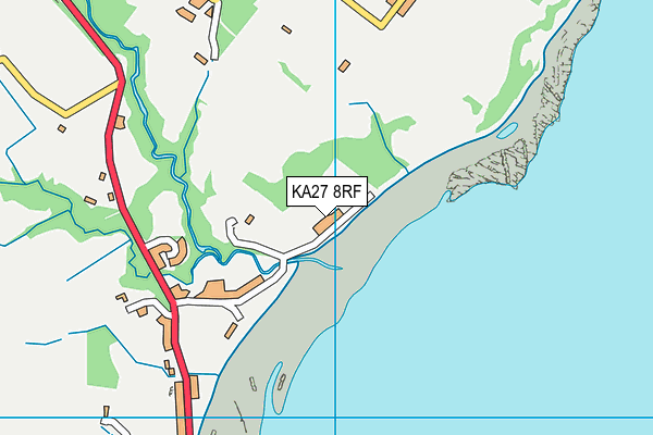 KA27 8RF map - OS VectorMap District (Ordnance Survey)