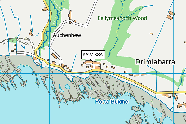 KA27 8SA map - OS VectorMap District (Ordnance Survey)