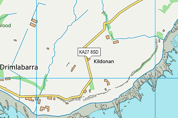 KA27 8SD map - OS VectorMap District (Ordnance Survey)