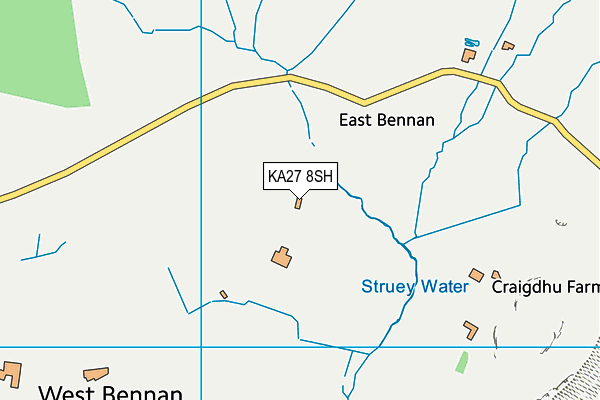 KA27 8SH map - OS VectorMap District (Ordnance Survey)