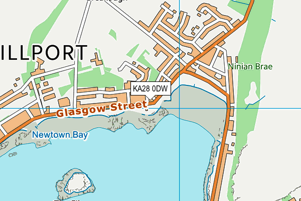 KA28 0DW map - OS VectorMap District (Ordnance Survey)