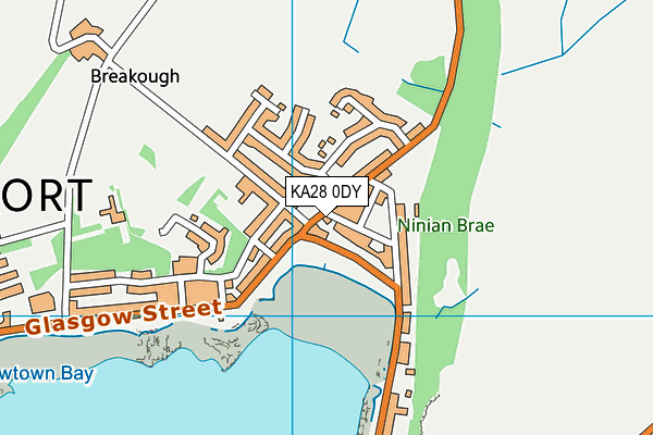KA28 0DY map - OS VectorMap District (Ordnance Survey)