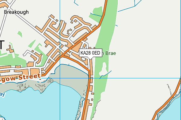 KA28 0ED map - OS VectorMap District (Ordnance Survey)