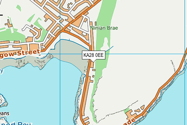 KA28 0EE map - OS VectorMap District (Ordnance Survey)